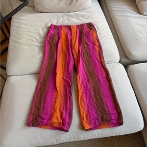Vibrant Striped Low Rise Pants for Coachella